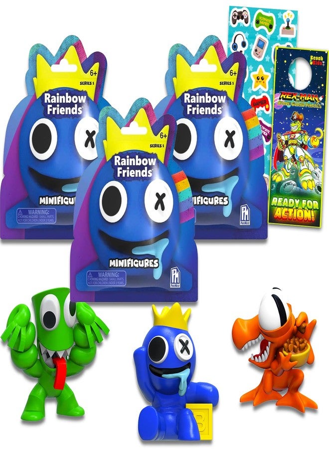 Roblox Rainbow Friends Mystery Blind Bags Toys Set - 3 Pack Rainbow Friends Surprise Bags Bundle with Horror Themed Rainbow Friends Mini Figures Plus Stickers | Rainbow Friends Party Favors, Supplies - Image 1