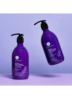 L LUSETA Luseta Purple Shampoo and Conditioner Set for Blonde, Gray - Color Treated Hair - Sulfate Free Paraben Free - Infused with Cocos Nucifera Oil for Curly and Damaged Hair - 2x16.9oz  - Image 5
