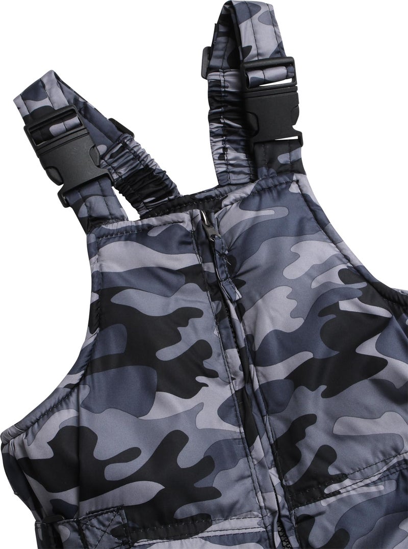 Cherokee Kids Snow Bib - Waterproof Insulated Winter Bib Overalls for Girls and Boys with Adjustable Waistband (Sizes: 2T-18), Size 5-6, Black Camo - Image 3