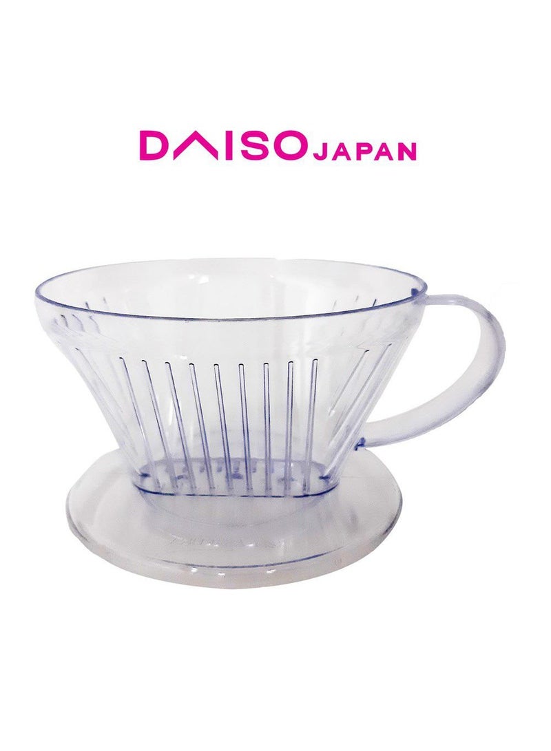 Daiso Japan V60 Plastic Coffee Dripper, Size 01, 1-2Cups, Pour Over Coffee Maker, Reusable Coffee Filter Cup, Slow Brewing Accessories for Home, Cafe, Restaurants - Image 1