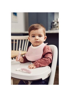 BABYBJORN BabyBjörn Small Bib Pack of 2 Grey/Pale Pink  - Image 2