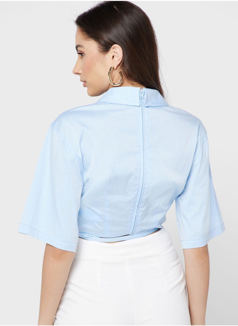 Cmeo collective - Front Knot Crop Top - Image 1