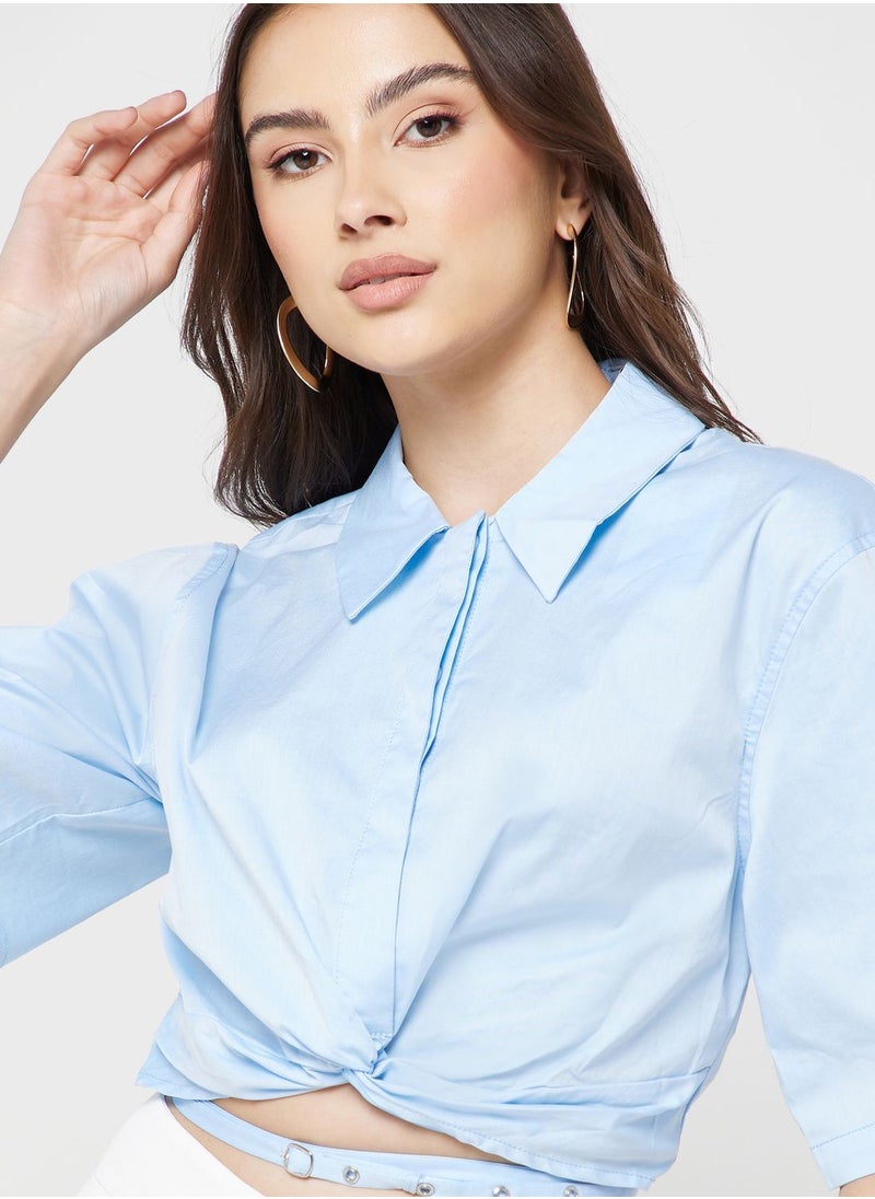 Cmeo collective - Front Knot Crop Top - Image 1