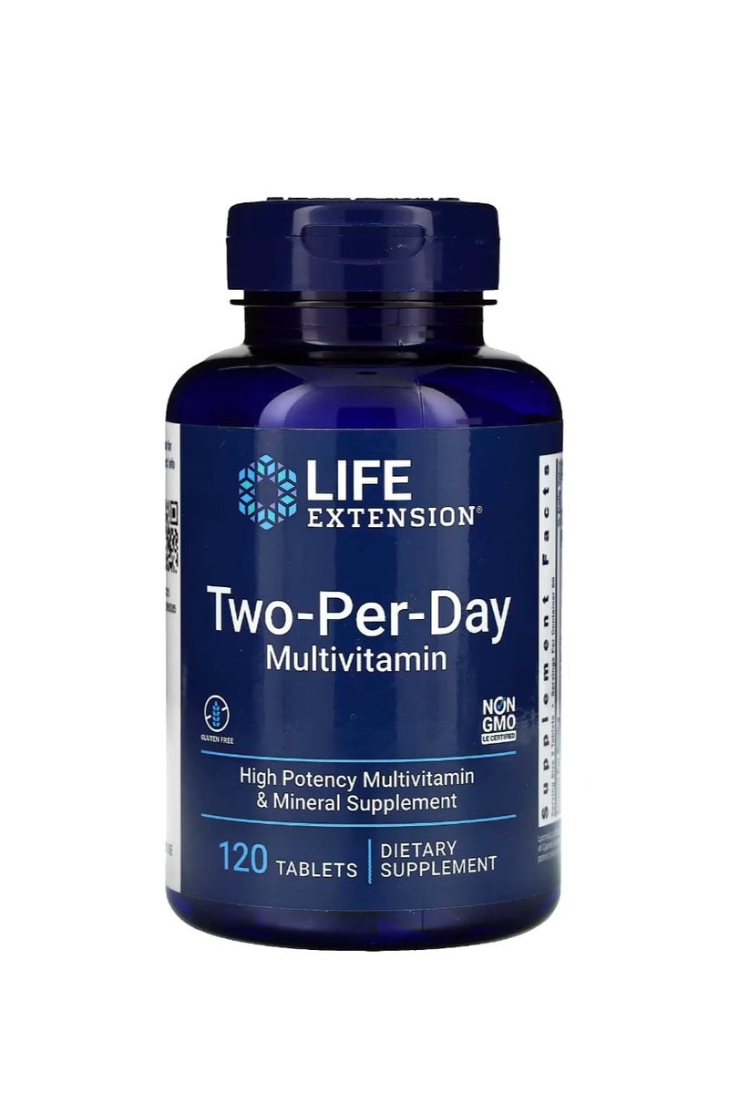 Life Extension Twice Daily Multivitamin Tablets 120 Tablets - Image 1