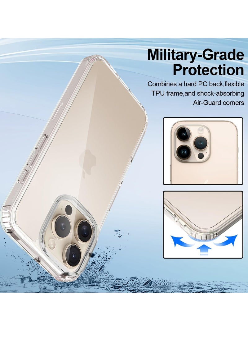 MIGOFAST Crystal Clear Case for iPhone 16 Pro Max(6.9-Inch), [Anti-Yellowing] Hard Back Slim Shockproof Bumper Anti-Scratch, Suitable for Wireless Charging - Image 5