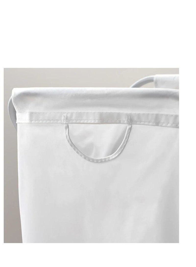 HOMESTAR Laundry Bag With Steel Stand White 41x43x64centimeter - Image 3
