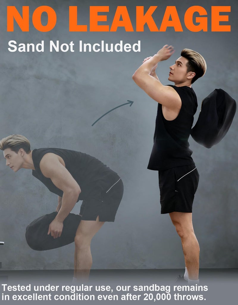 Fitarc Sand Bags for Weight Training,Sandbags for Fitness,Sandbags for Weight Training,Round Sandbag,Sandbag Workout Bag,Cross-Training & Exercise, Workouts Equipment Sand Not Included (Green, 150LB) - Image 3