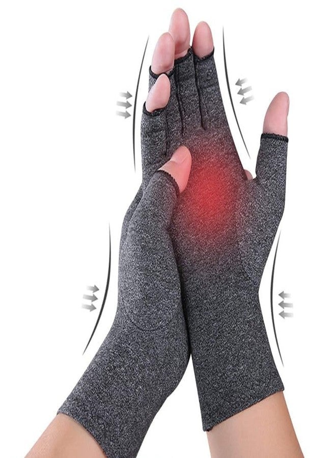 CXQRR Compression Arthritis Gloves, Fingerless Carpal Tunnel Pain Relief Gloves for Women Men, Hand Support Wrist Brace Rheumatoid - Image 3
