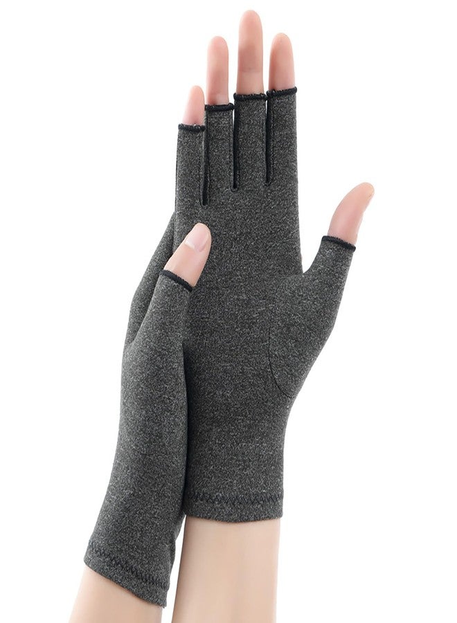 CXQRR Compression Arthritis Gloves, Fingerless Carpal Tunnel Pain Relief Gloves for Women Men, Hand Support Wrist Brace Rheumatoid - Image 1