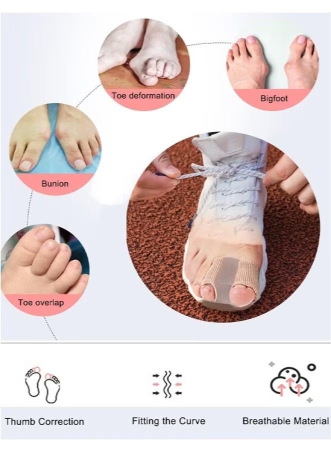 2Pcs Gel Toe Separators, Overlapping Bunion Corrector, Silicone Toe Separators with Soft Gel Pad Pain Relief Bunion Bunion Corrector, Nylon Silicone, L Size - Image 2