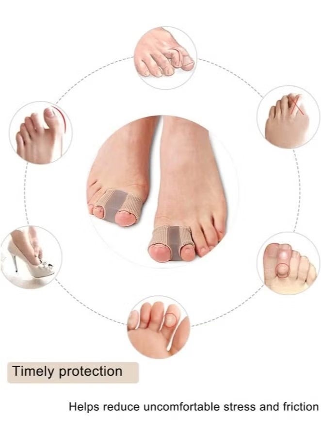 2Pcs Gel Toe Separators, Overlapping Bunion Corrector, Silicone Toe Separators with Soft Gel Pad Pain Relief Bunion Bunion Corrector, Nylon Silicone, L Size - Image 4