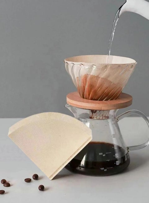 V60 coffee filters, 40 filters, size 02, large size, white