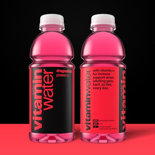 VITAMIN WATER vitaminwater PowerC Dragonfruit Flavored Water Beverage Bottles 20 fl oz 12 Pack - Image 5