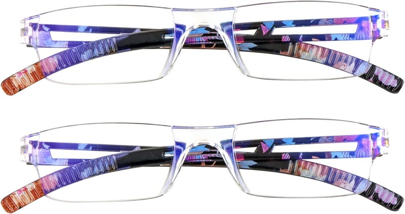 VisionGlobal 5/8 Pairs Reading Glasses, Computer Reading Glasses for Women and Men, Fashion Square Eyewear Frame - Image 1