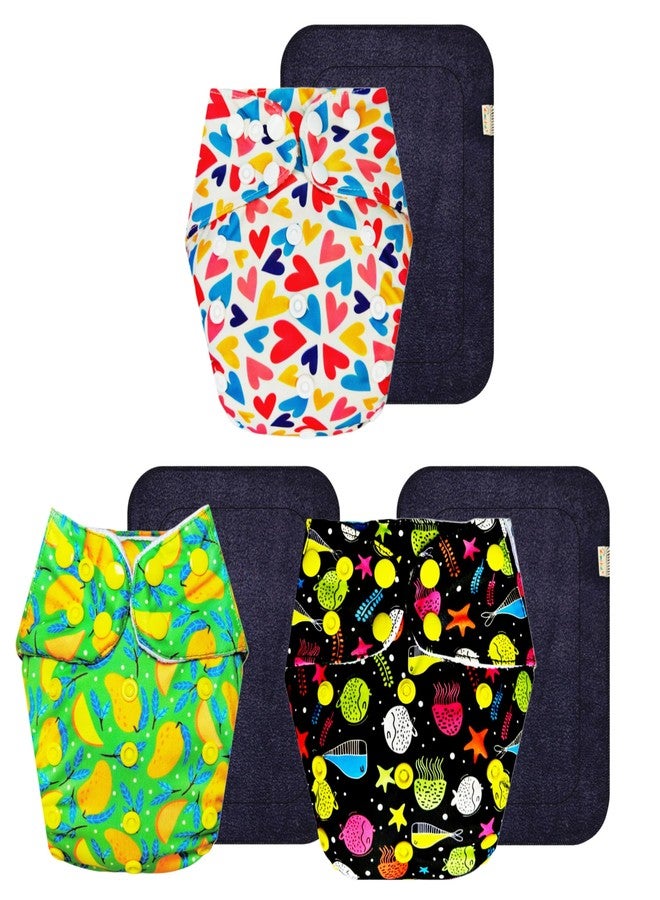 حفاضات دمبلدو القماشية الممتازة مع حشوة رمادية (عبوة من 3) | شعور بالجفاف والراحة | مانعة للتسرب | مناسبة للسفر | موثوق بها من قبل الأمهات | من 3 أشهر إلى 3 سنوات | للجنسين - Image 1