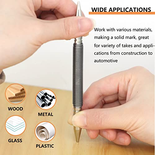 WHLLING 2-Piece Dual Head Nail Setter and Hinge Pin Punch Set, Hammerless 1/32″& 1/16″Spring Nail Set, 5000 PSI Striking Force Door Pin Removal Tool - Image 5