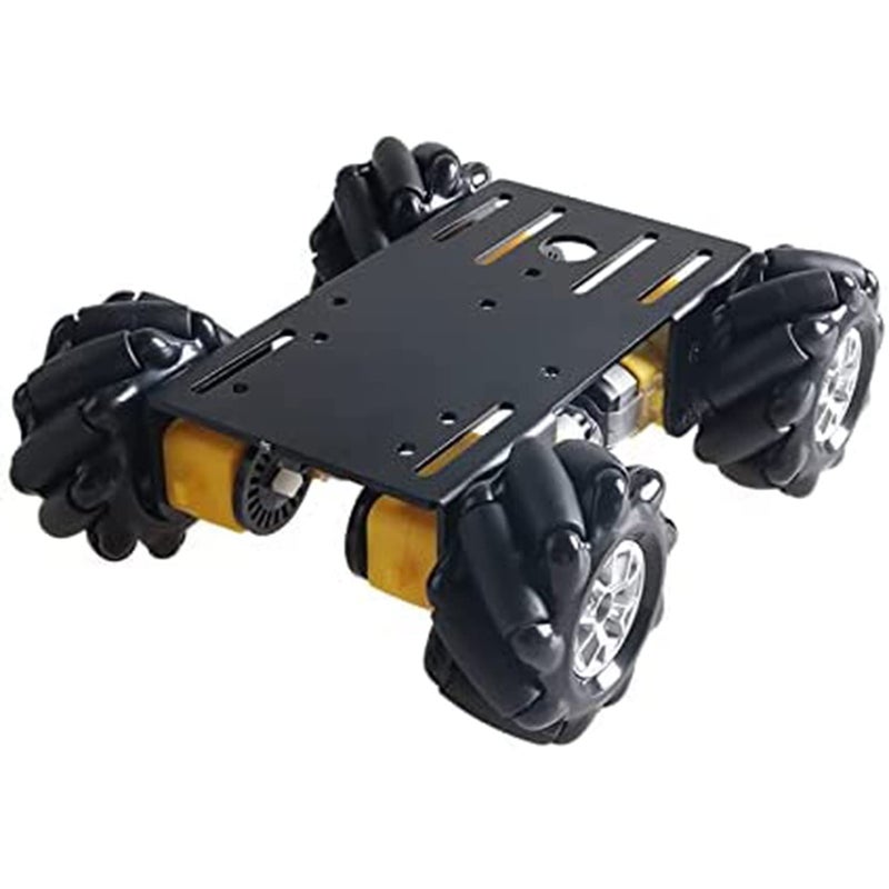Swaytail Professional 60mm Mecanum Wheel Car Chassis MC100 for Arduino Raspberry pi Micobit Remote Control 4WD Metal Smart Robot Car Chassis Kit Omnidirectional Wheel with DC TT Motor DIY Toy AI RoS STEAM - Image 2