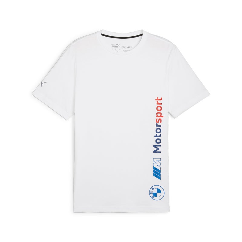 PUMA BMW M Motorsport Logo Mens White T-shirt - Image 4