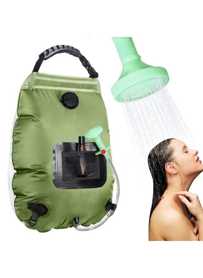 Generic Solar Portable Shower Bag - 20L Camping Shower Bag With Removable Hose and On-Off Switchable Shower Head, Ideal for Camping, Hiking, Traveling, Beach Swimming  - Image 1