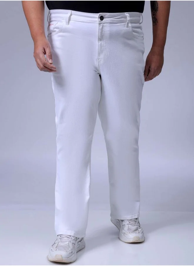 هاردسودا Men Plus Size Bootcut Solid Mid-Rise Stretchable Jeans
