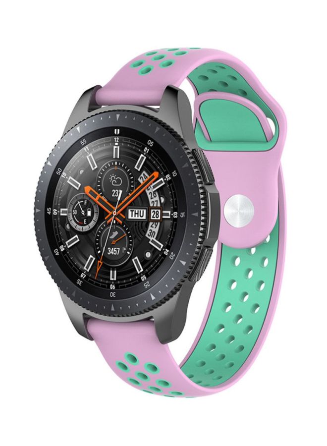 Voberry 22mm Replacement Band Strap For Samsung Galaxy Classic 46mm Pink/Green - Image 3