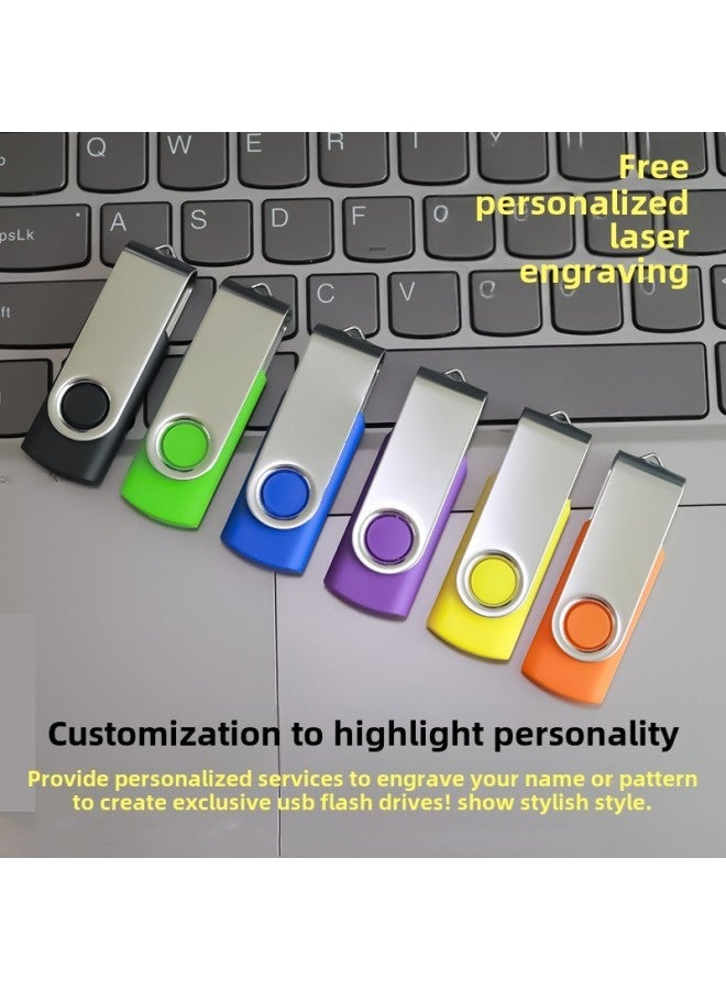 Rotating U Disk 4g Bidding Advertisement 16g Exhibition Creative 32g USB Set Lettering 64g High-speed Usb-Color:Orange-Capacity:Different Capacities And Different Styles Can Be  - Image 4