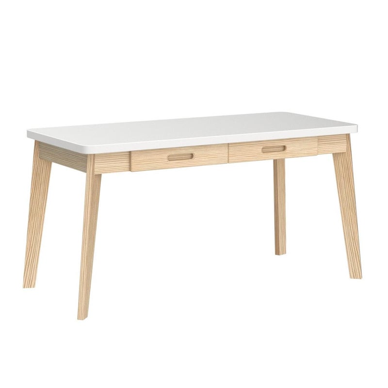 IOTXY Solid Wood Writing Desk - Home Office Workbench Desk with Drawer, 47.24" Width Laptop Computer Work Study Table - Image 4