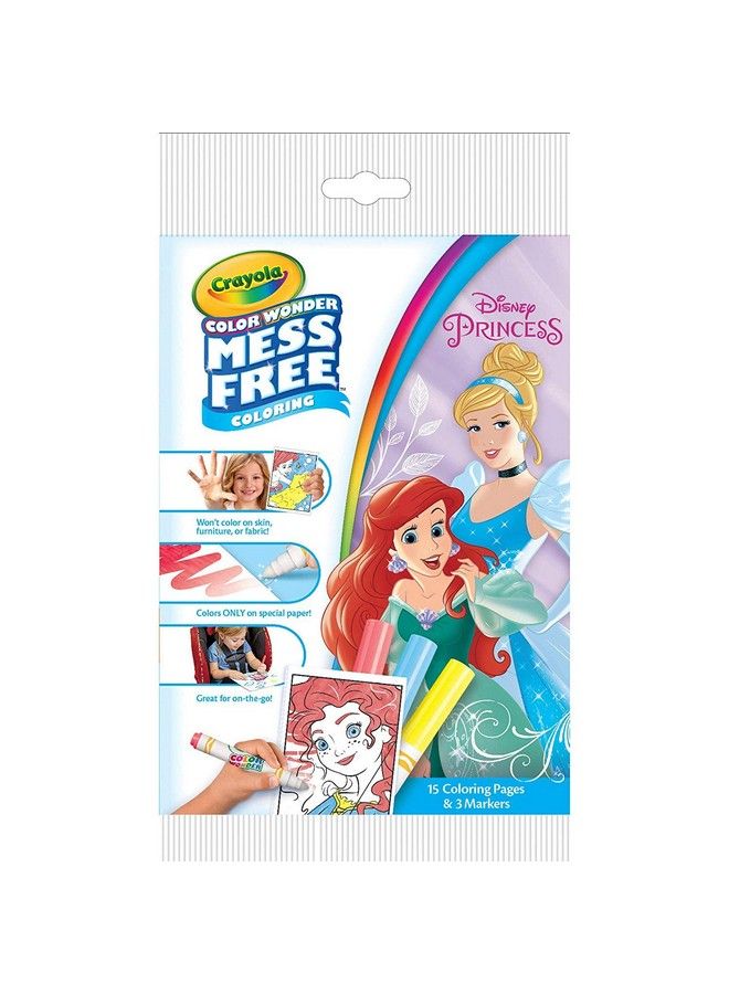 Crayola صفحات تلوين ديزني برينسيس الملونة تلوين بدون فوضى للأطفال من عمر 3 4 5 6 - Image 2