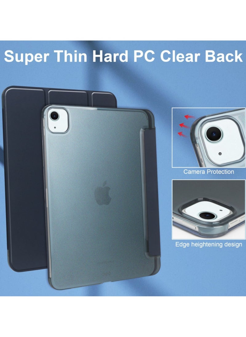 Best Choice Products - iPad Air 11 Inch Case M2 2024, iPad Air 6th Generation Case/iPad Air 5th Generation 2022/Air 4th 2020 10.9 Inch, Slim Hard Translucent Back Shell Cover with Pencil Holder - Blue - Image 1