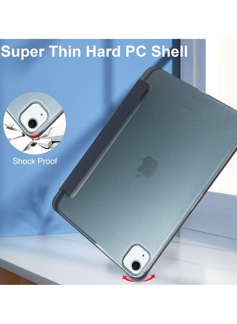 Best Choice Products - iPad Air 11 Inch Case M2 2024, iPad Air 6th Generation Case/iPad Air 5th Generation 2022/Air 4th 2020 10.9 Inch, Slim Hard Translucent Back Shell Cover with Pencil Holder - Blue - Image 1