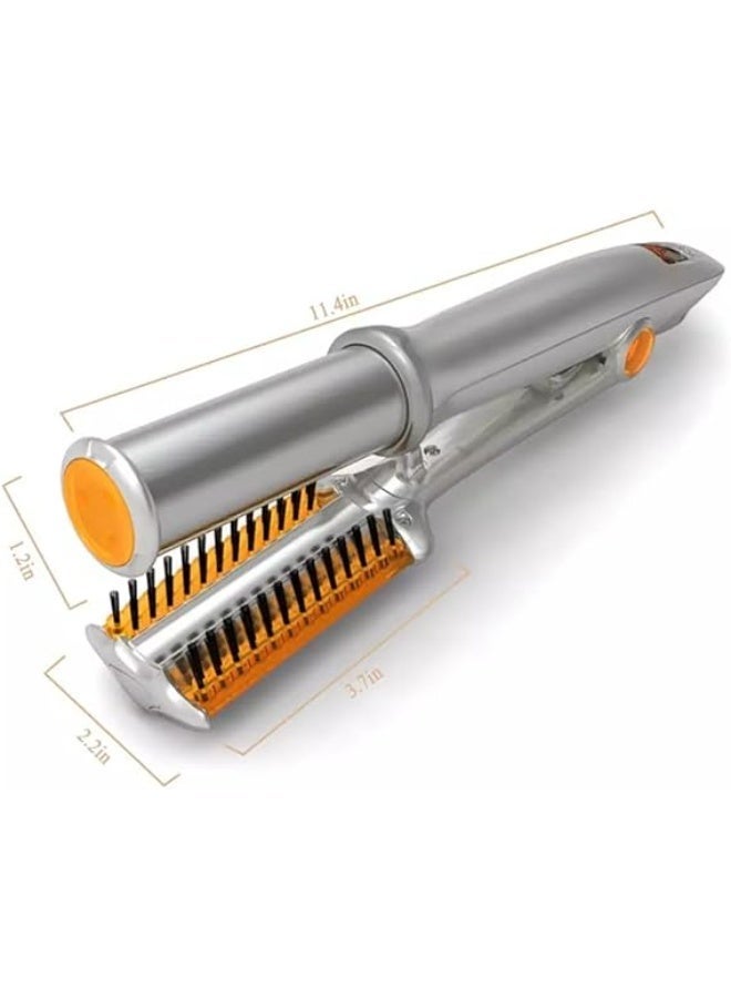 إنستايلر مكواة فرد وتمويج وتجعيد الشعر 2 في 1 بشاشة LCD دوارة متعددة الوظائف ومزدوجة الاستخدام سريعة التسخين PTC، مكواة فرد الشعر، فرشاة دوارة لتصفيف الشعر - Image 5