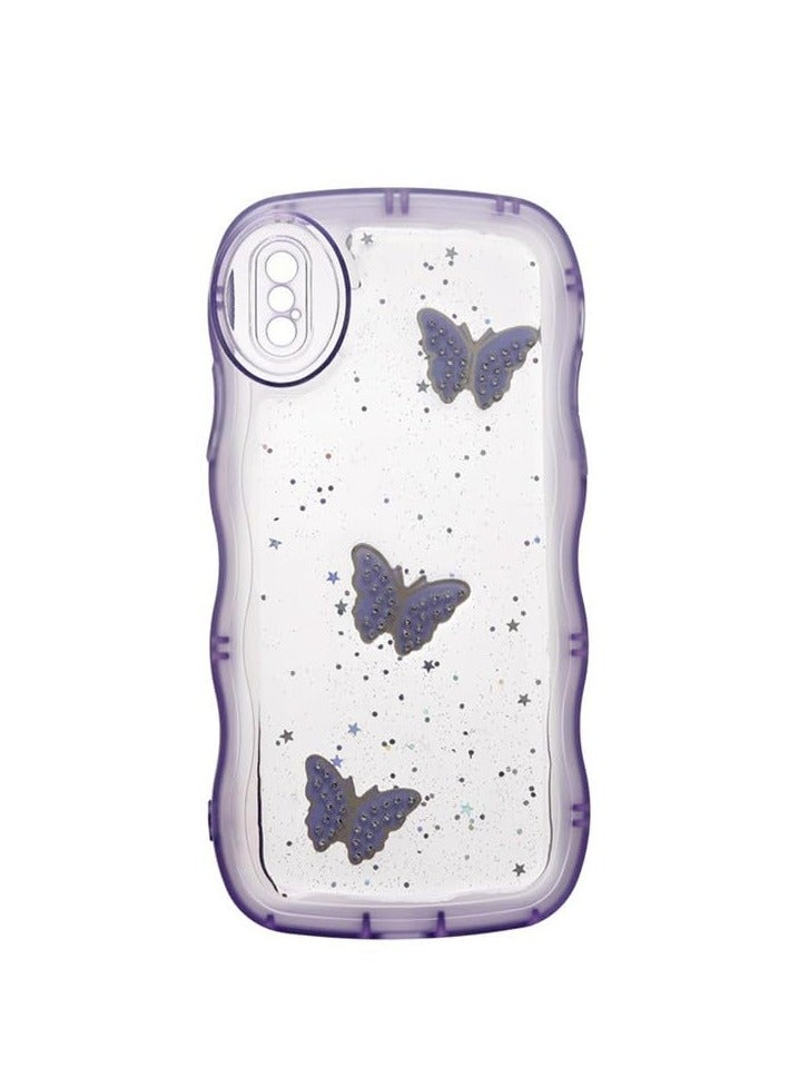 Plastic Back Cover For Apple iPhone X, Purple Cfs-Farasha-11-59 - Image 1