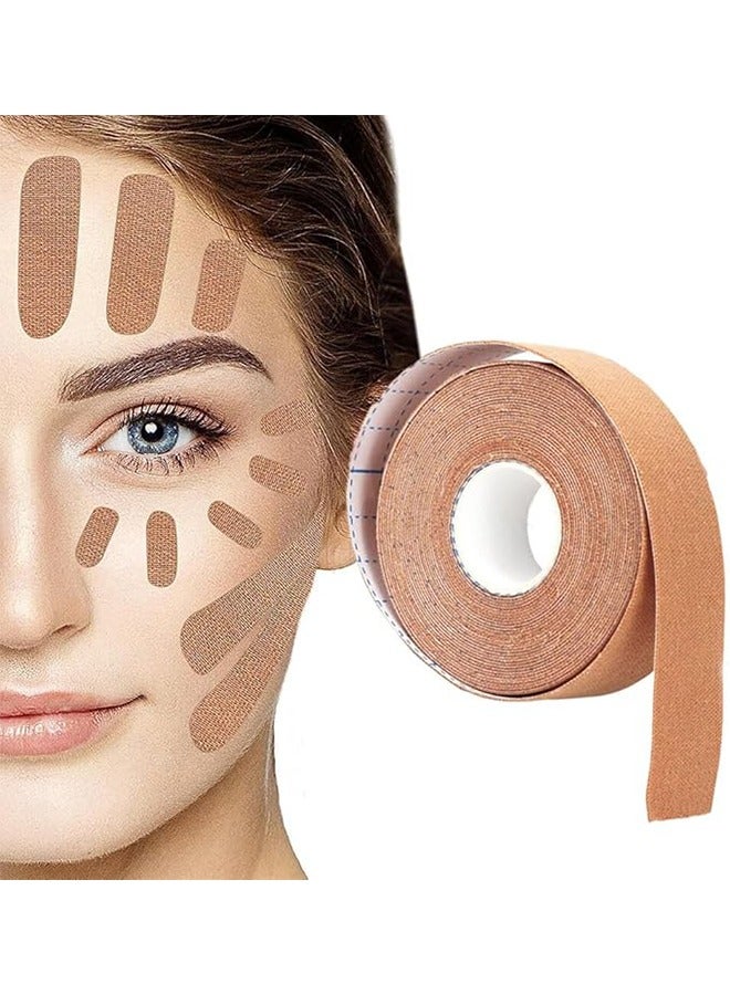 Wrinkles Face Patches, Face Stickers, Neck Eye Double Chin Lift V Shape Refill Tapes, Thin Skin Care, High Elasticity Wrinkle Patches Kinesiology Tape, Face Skin Lifting Tape Beige - Image 1