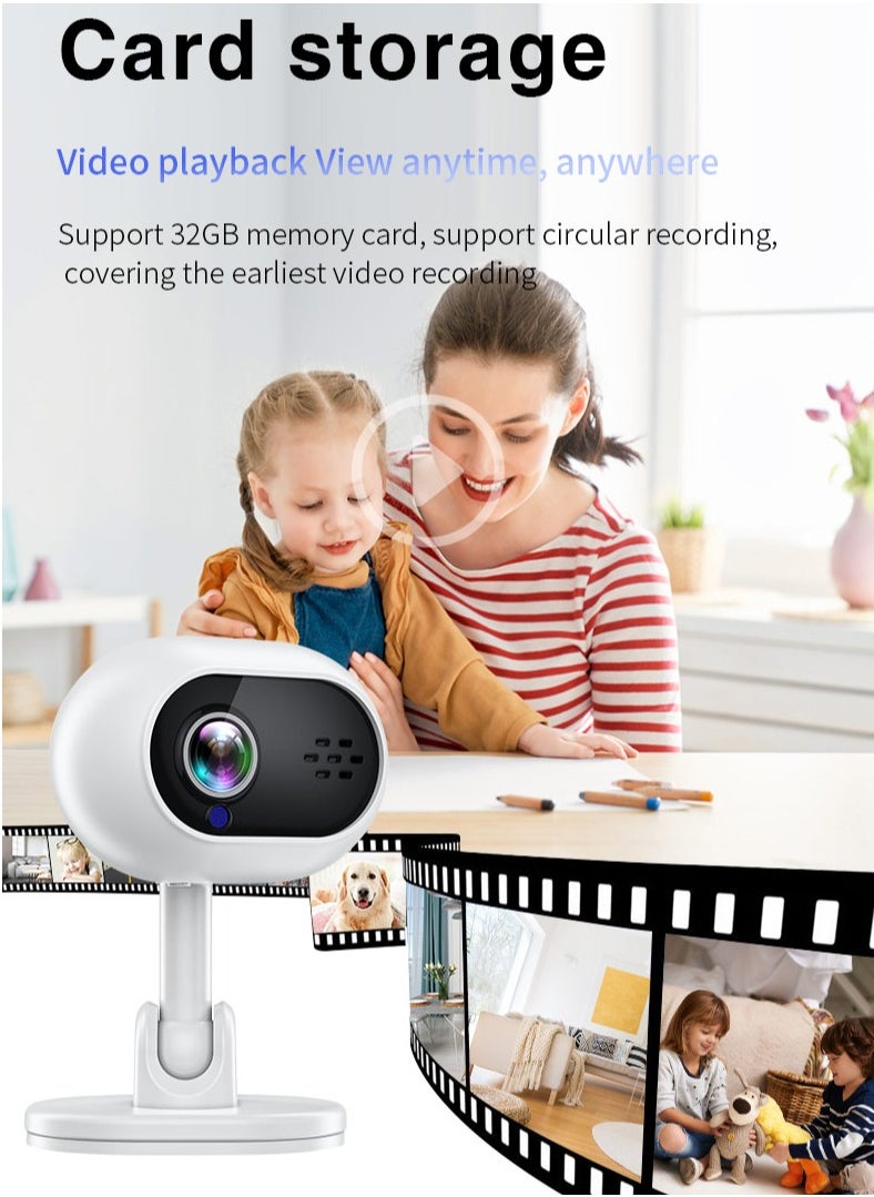 Pretocter 1080HD WIFI  360° Security Camera,Smart Home Surveillance, Two-way Intercom,Baby Monitor, Night Vision Automatic Tracking,Voice Communicate With Famliy,Calling Pets（64G card ）  - Image 5