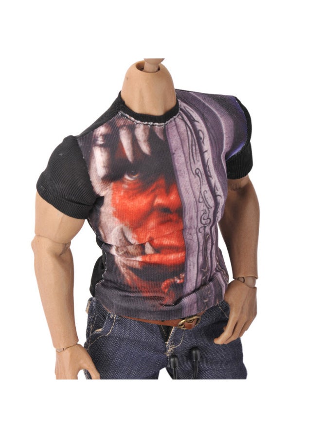 Baddeus Direct 1/6 Scale Mini Toy Clothing Fashion Trend T-shirt Model 12 Inch Soldier Accessories-Color:Section E - Image 2