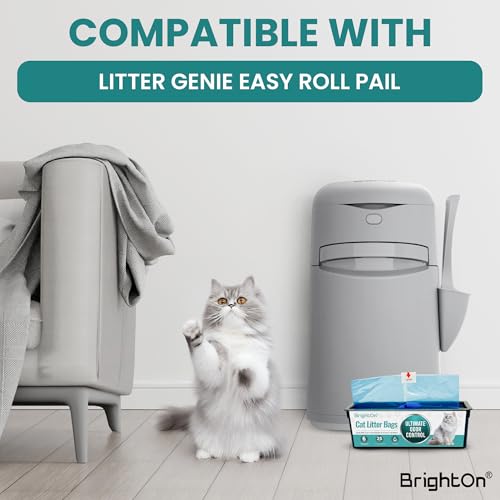 BrightOn 75 Bags Litter Bag Refill Bags for Genie Easy Roll Litter Bin Ultimate Odor ControlUnscented 75 Bags 3 Dispensers - Image 3