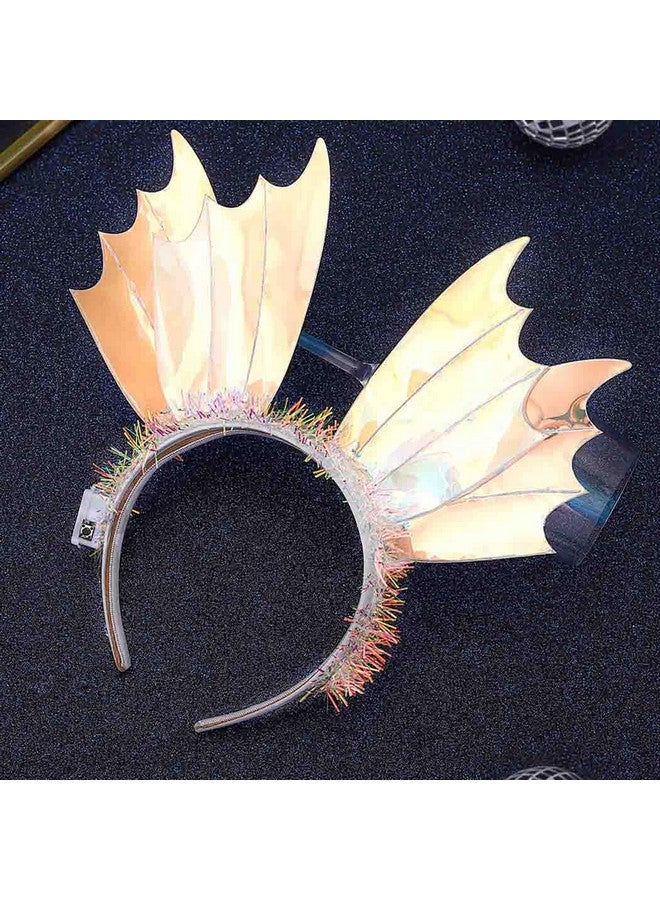 Zoestar Light Up Headband Mermaid Costume Headpiece Glowing Hair Band Party Rave Hair Accessory For Women - Image 2