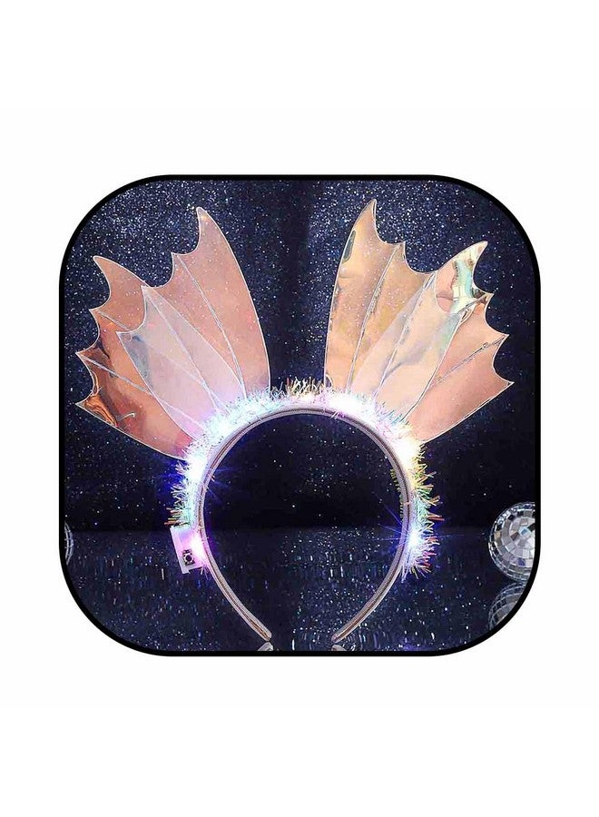 Zoestar Light Up Headband Mermaid Costume Headpiece Glowing Hair Band Party Rave Hair Accessory For Women - Image 1
