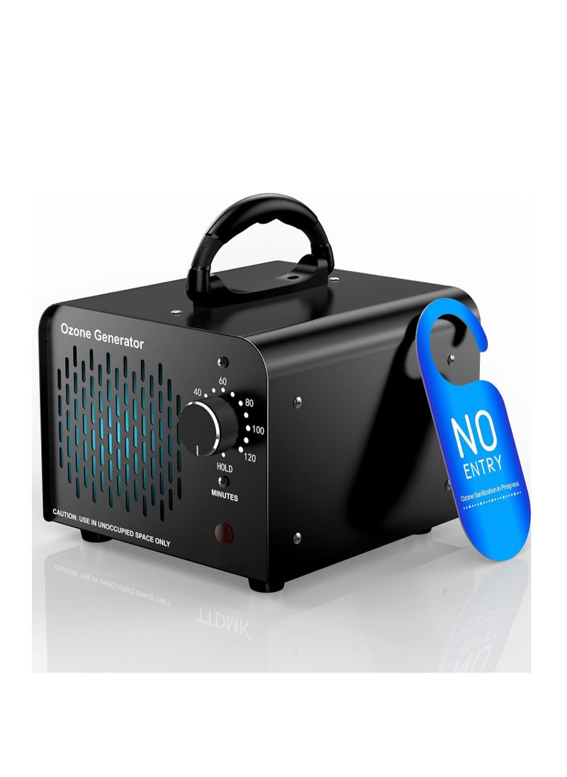 آلة الأوزون التجارية، مولد أوزون 15,000 ملغ/ساعة، آلة أوزون عالية السعة لإزالة الروائح، مولد أوزون منزلي للسيارة، الحيوانات الأليفة، المنزل، إلخ، أسود، 1 قطعة - Image 1