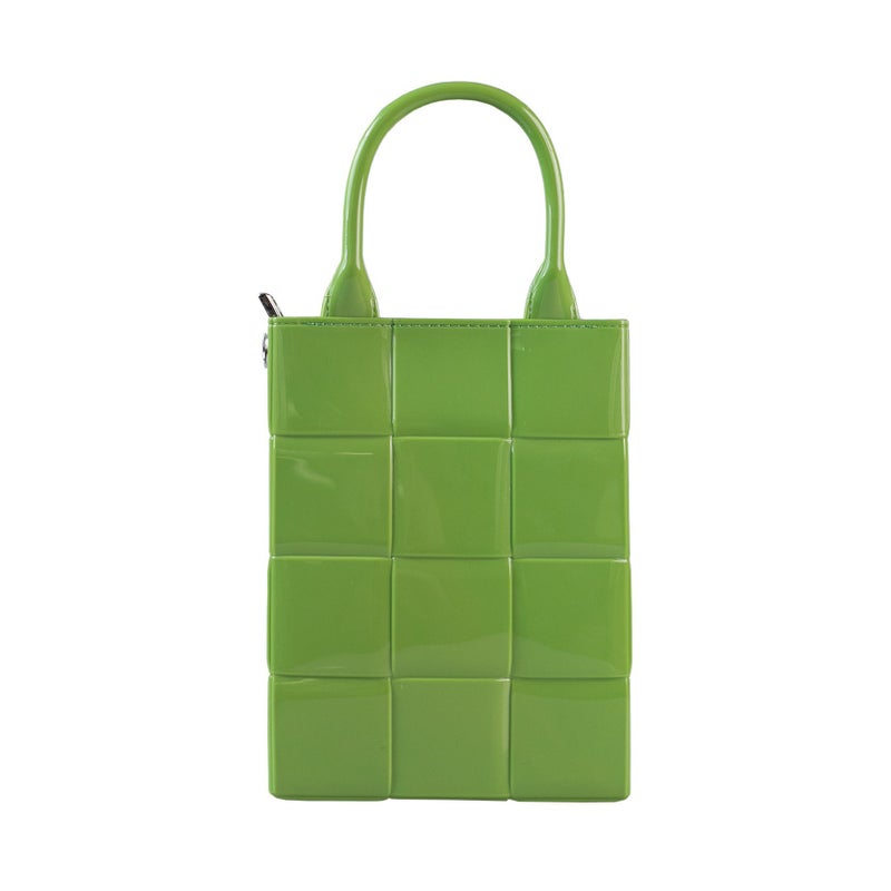 Shiny Checkered Jelly Vertical Phone Bag - Image 4