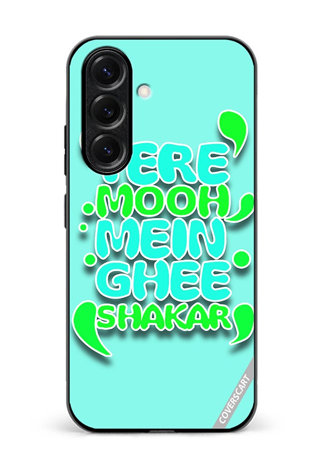 Protective Case Cover For Samsung Galaxy S25 Tere Mooh Mein Ghee Shakar Hindi Quots Design Multicolour