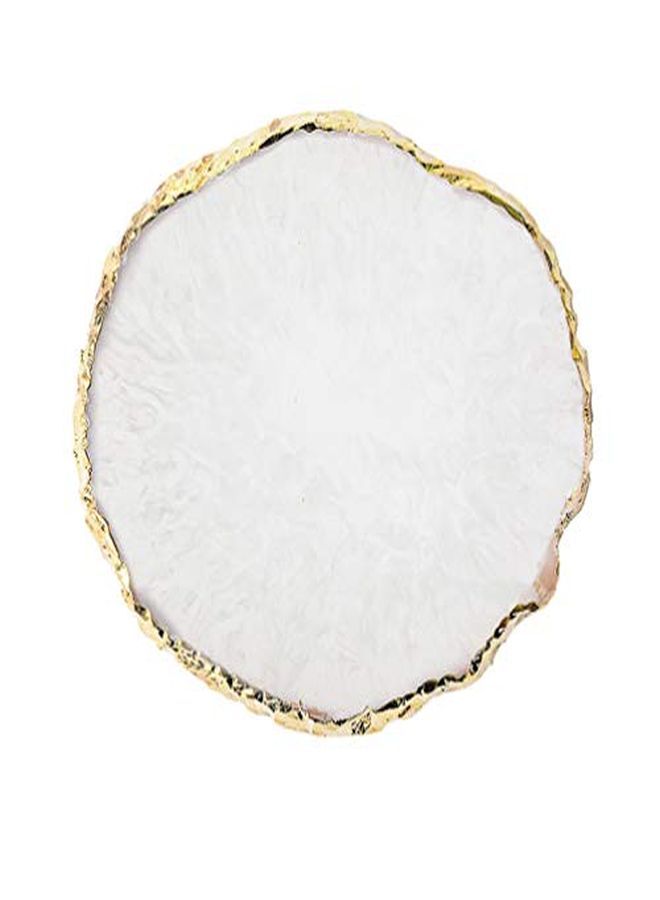 JASSINS Resin Nail Art Palettenail Art Painting Mixed Color Palette Gold Edge Nail Gel Color Makeup Display Board(White) - Image 1