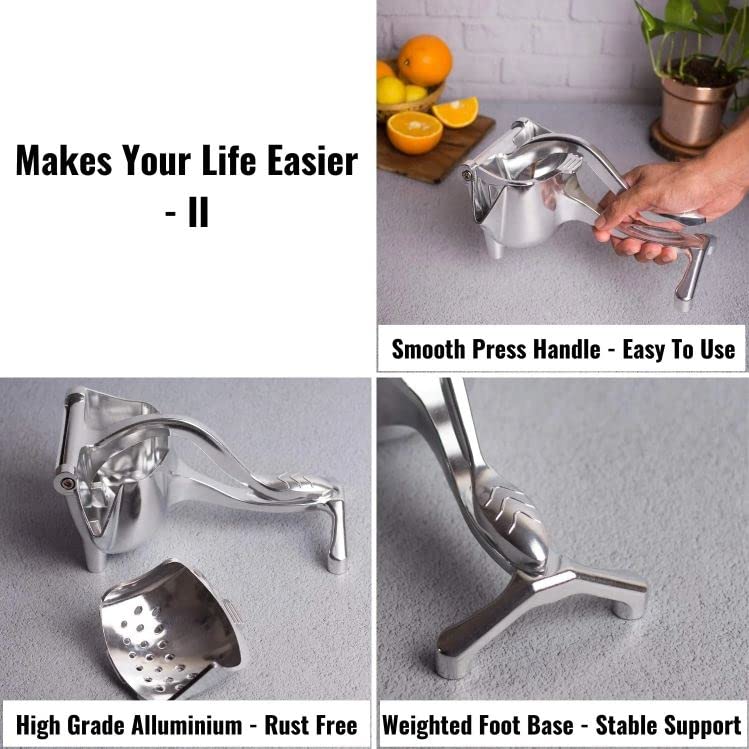 BOTIST Lemon Squeezer Citrus Juicer Hand Press Heavy Duty Manual Squeeze Juice Extractor Maker Orange Lime Fruit Presser - Image 3