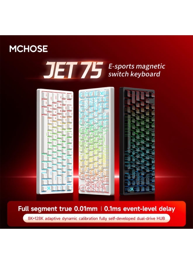 MCHOSE Jet 75 Wired Magnetic Switch E-sports Customized   Mechanical Gaming Keyboard,Starburst Switch 75% Rapid Trigger Hall Effect, Adjustable Actuation,RGB HotSwap,Pc Gamer Accessories  - Image 2