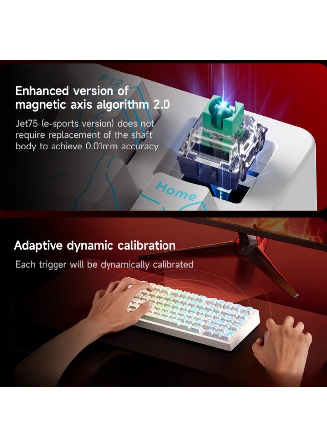 MCHOSE Jet 75 Wired Magnetic Switch E-sports Customized   Mechanical Gaming Keyboard,Starburst Switch 75% Rapid Trigger Hall Effect, Adjustable Actuation,RGB HotSwap,Pc Gamer Accessories  - Image 3