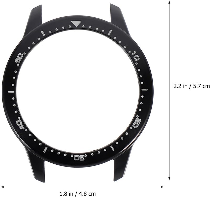غلاف واقي للساعات الذكية من SEWACC وإطار واقي، مصنوع من البلاستيك الشفاف (PC)، باللونين الأسود والأبيض، مقاوم للصدمات، متوافق مع ساعة S للاستخدام الرياضي واليومي - Image 2