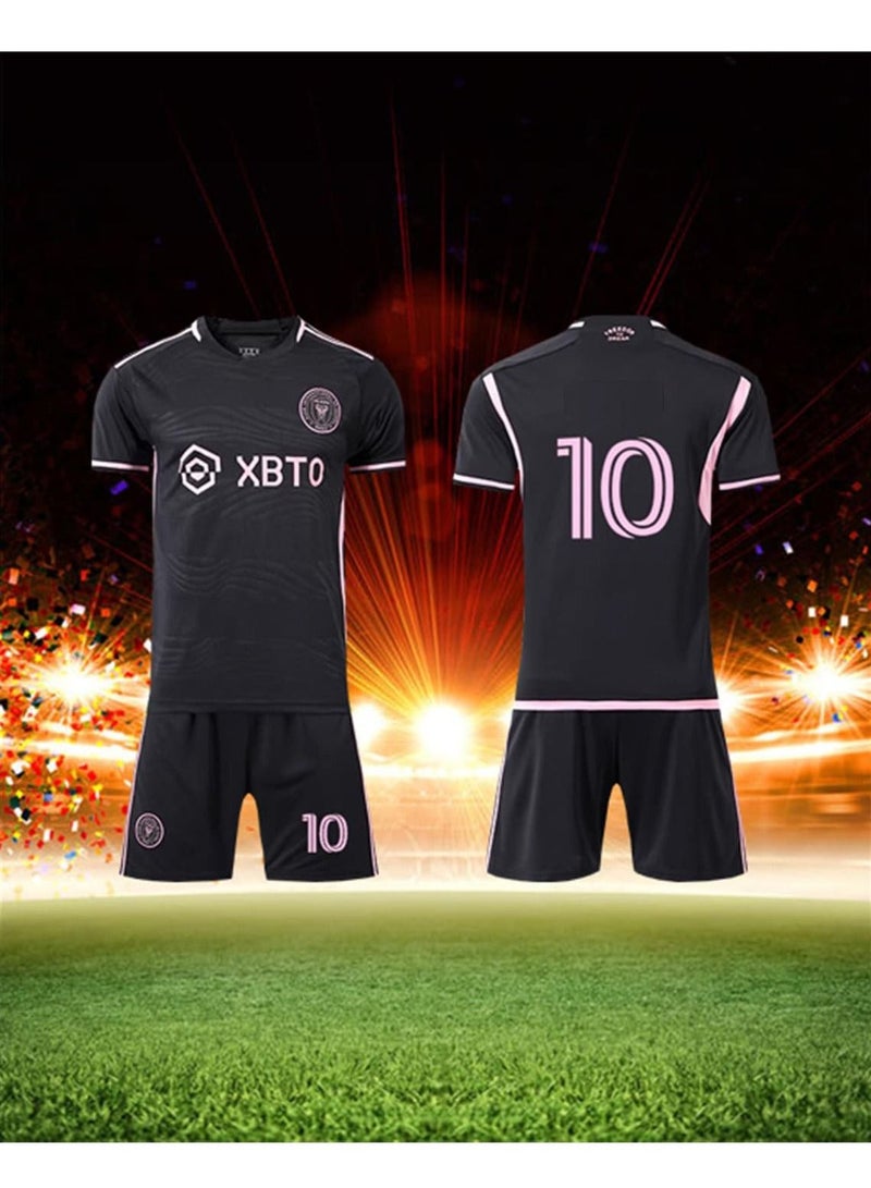 23-24 Miami Away International Football Jersey, 10 Football Kit,Jersey Set for Kids and Adult,Soccer Special Edition,Gift for Him