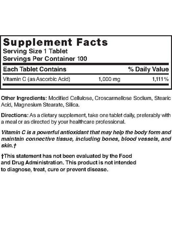 Nature's Blend Vitamin C 1000 mg 100 Tablets - Image 3