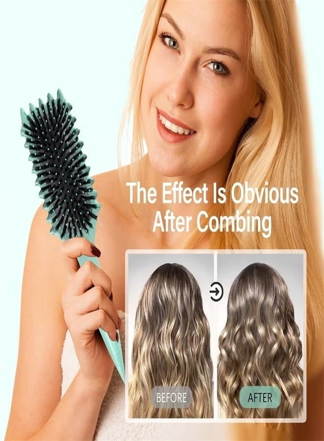 2026 Newest Bounce Curl Brush,Bounce Curl Defining Brush,Curl Defining Brush,Hair Brush Styling Brush,Shaping and Defining Curls for Women Girls (Color : Green) - Image 2