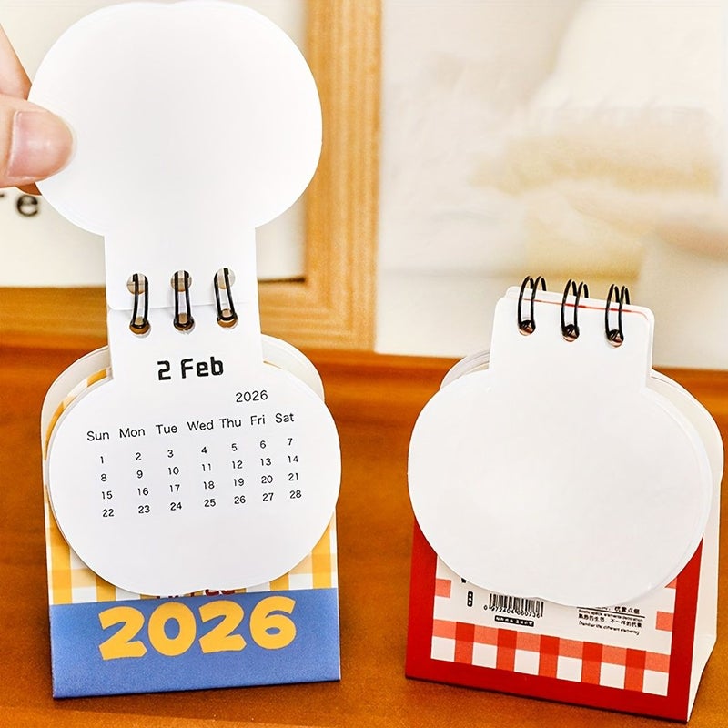2026 Random Color Mini Cute Apple Desktop Calendar Ornament for Daily Reminders Christmas Gift - Image 4